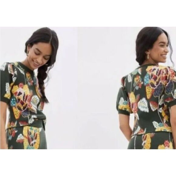 Farm Rio Margarita floral knit top - Picture 4 of 12